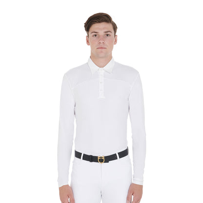 Equestro Men's long-sleeved competition polo shirt