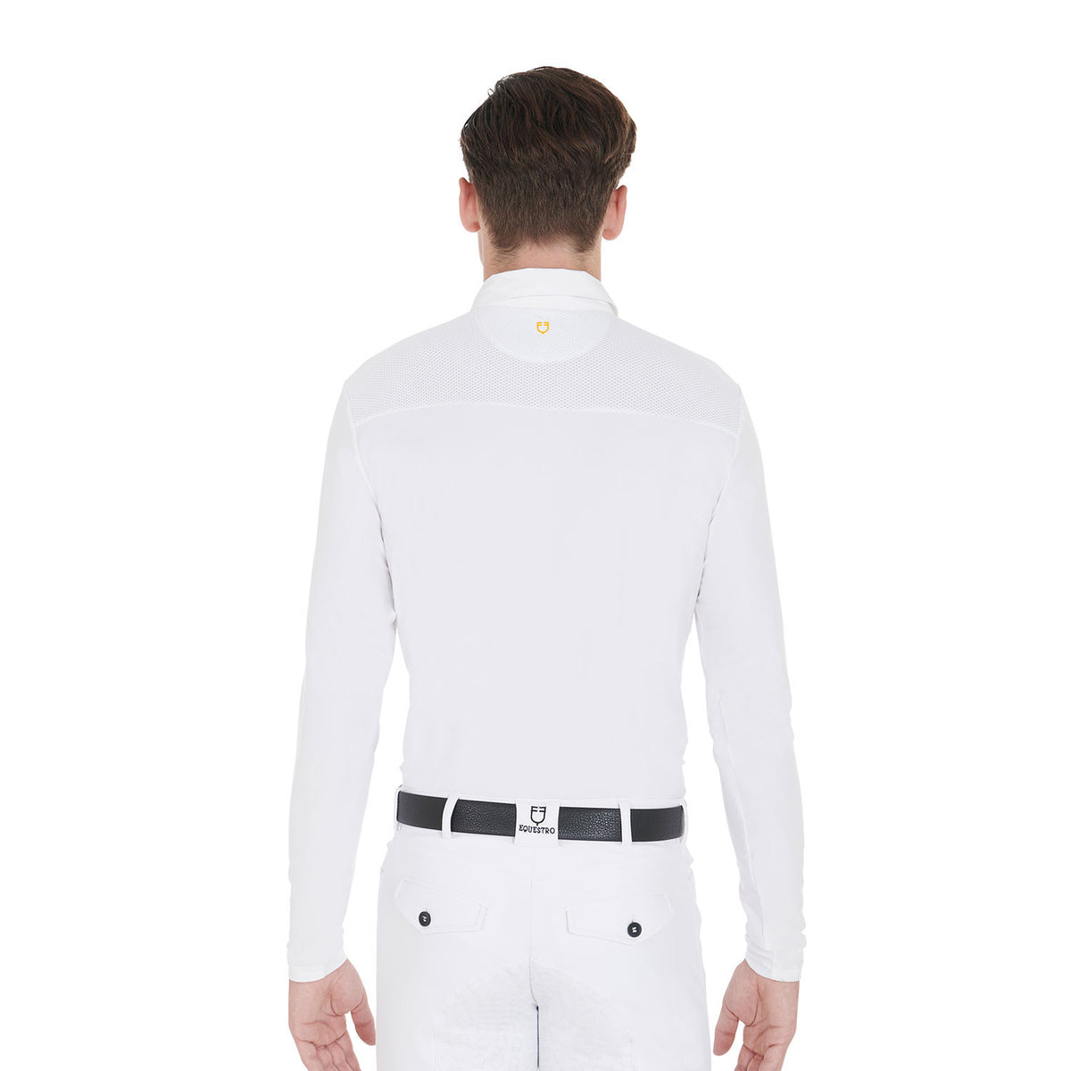 Equestro Men's long-sleeved competition polo shirt