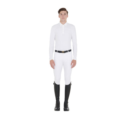Equestro Men's long-sleeved competition polo shirt