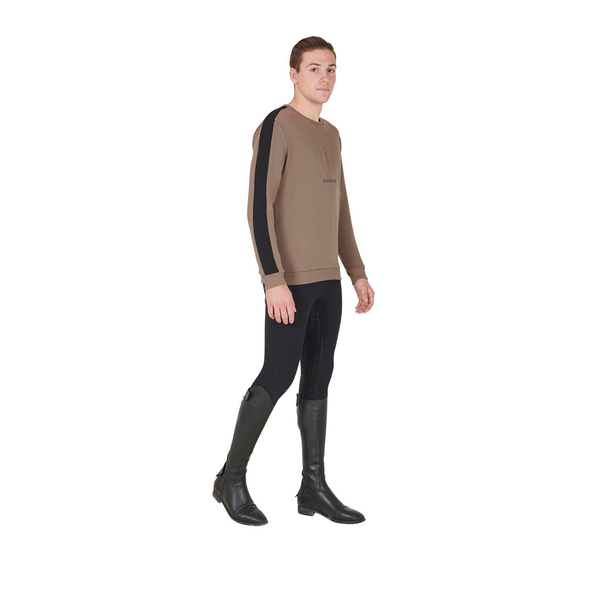 Equestro Men's cotton sweatshirt with logo