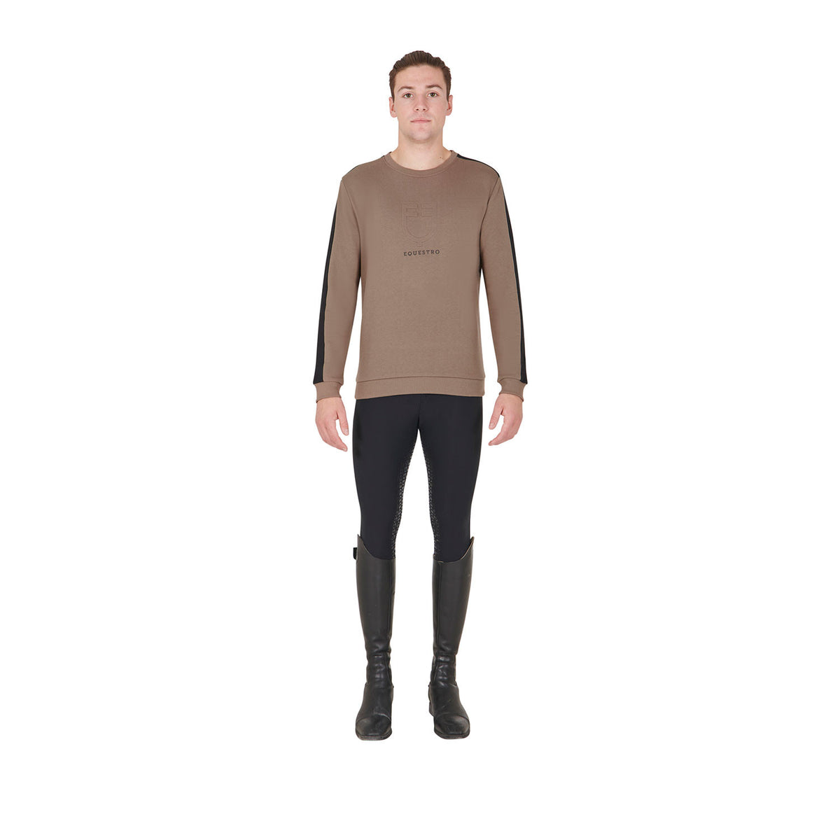 Equestro Men's cotton sweatshirt with logo