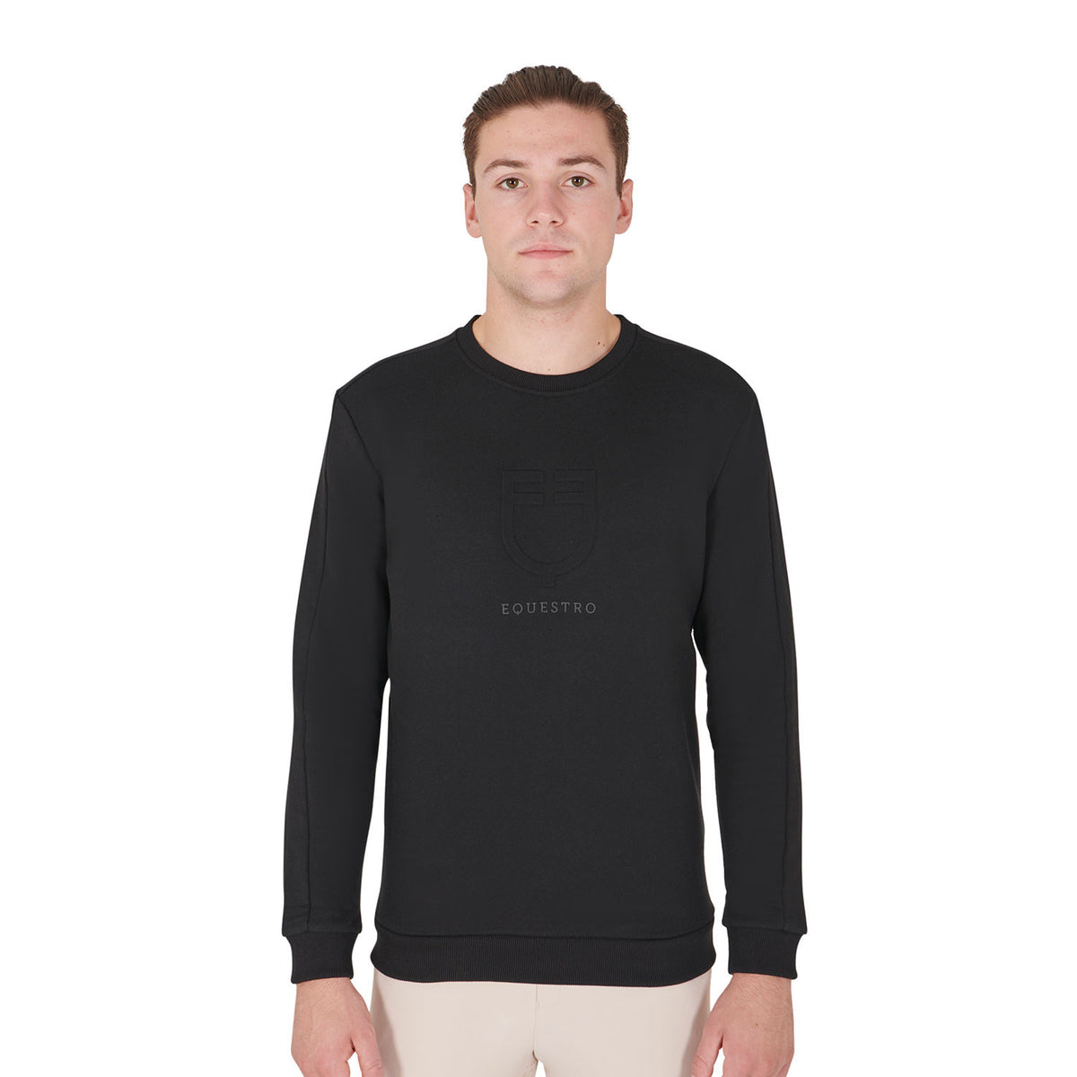 Equestro Men's cotton sweatshirt with logo