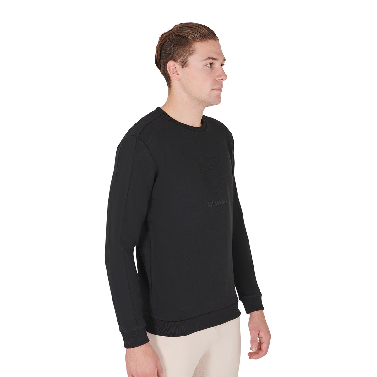 Equestro Men's cotton sweatshirt with logo