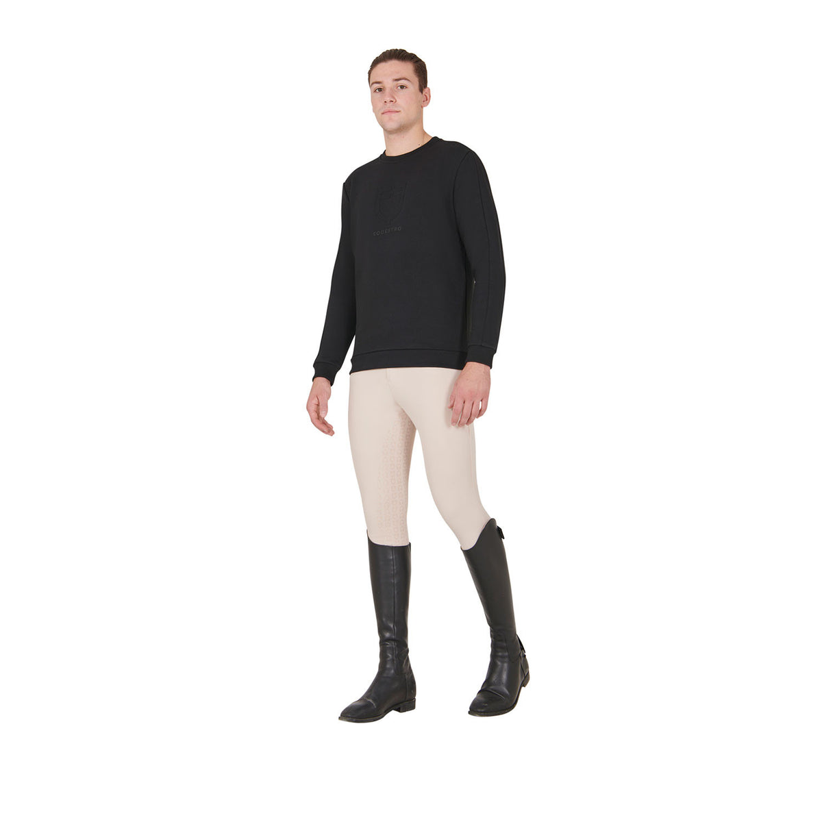 Equestro Men's cotton sweatshirt with logo