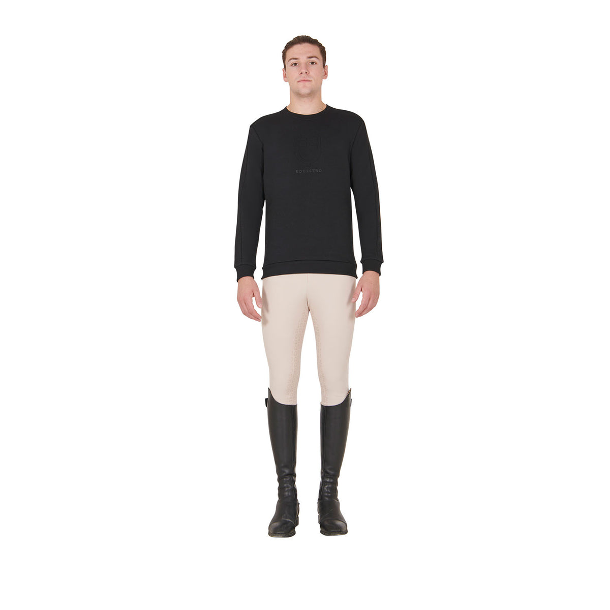 Equestro Men's cotton sweatshirt with logo