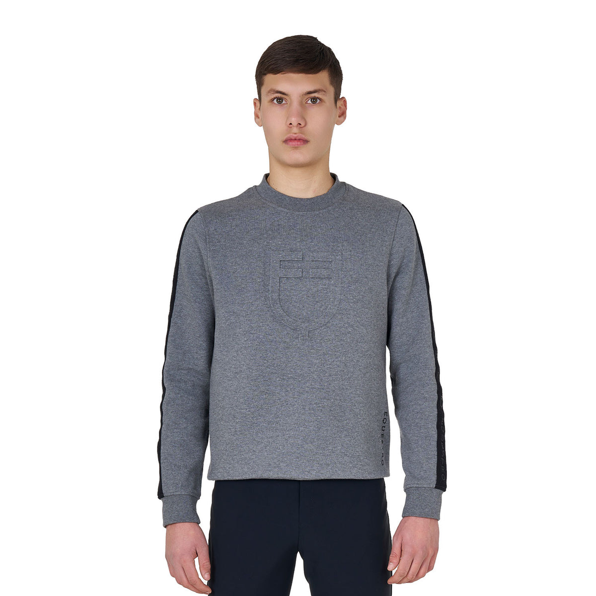 Equestro Men's cotton sweatshirt with logo