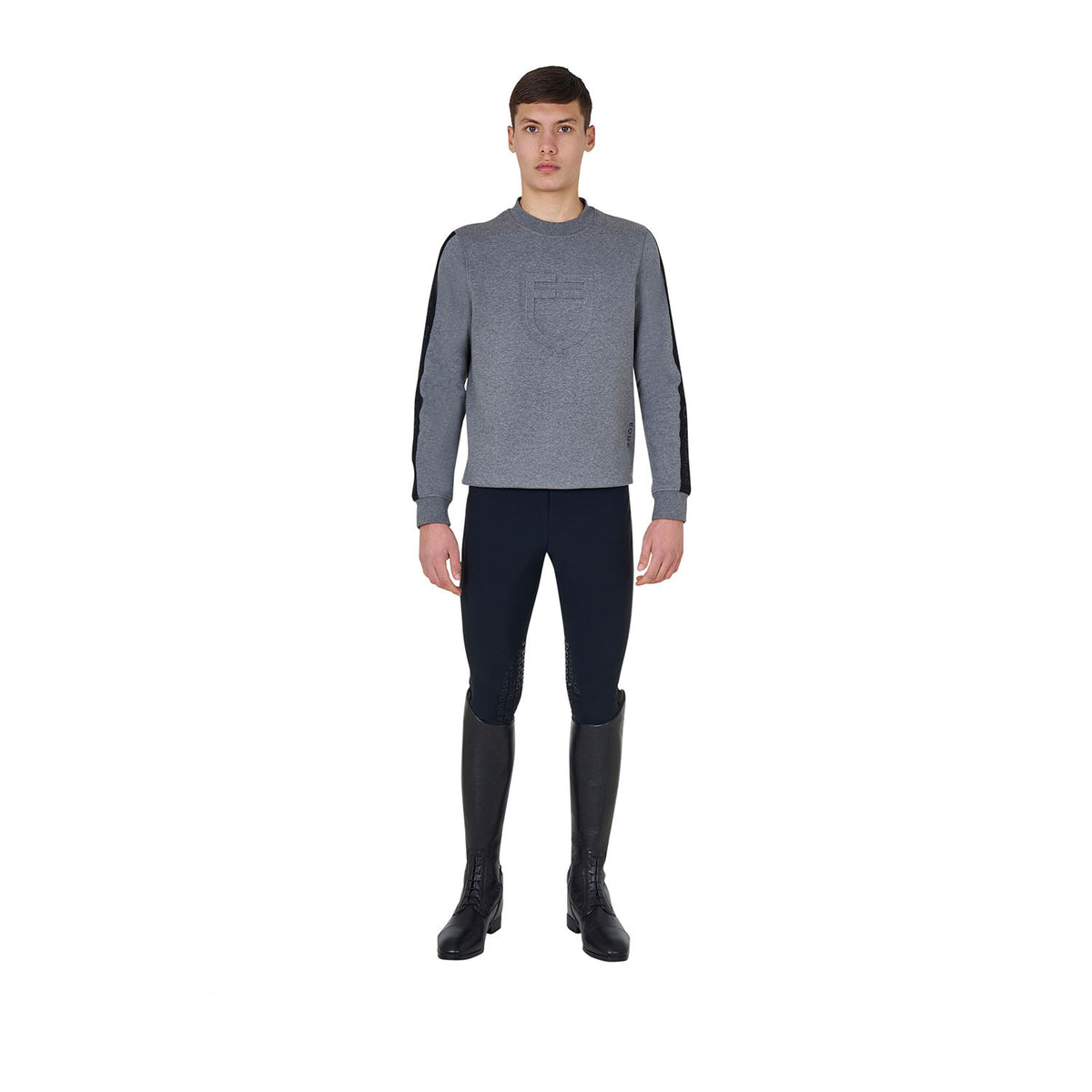Equestro Men's cotton sweatshirt with logo