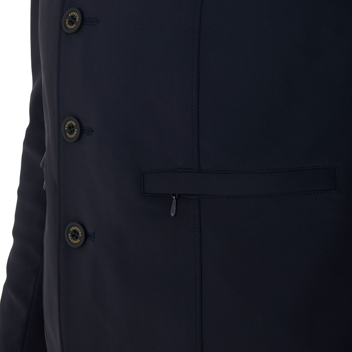 Equestro Men's competition jacket with contrasting embroidered logo