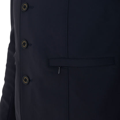 Equestro Men's competition jacket with contrasting embroidered logo