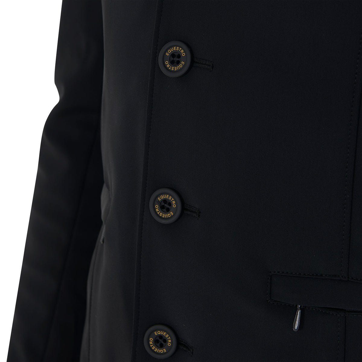 Equestro Men's competition jacket with contrasting embroidered logo
