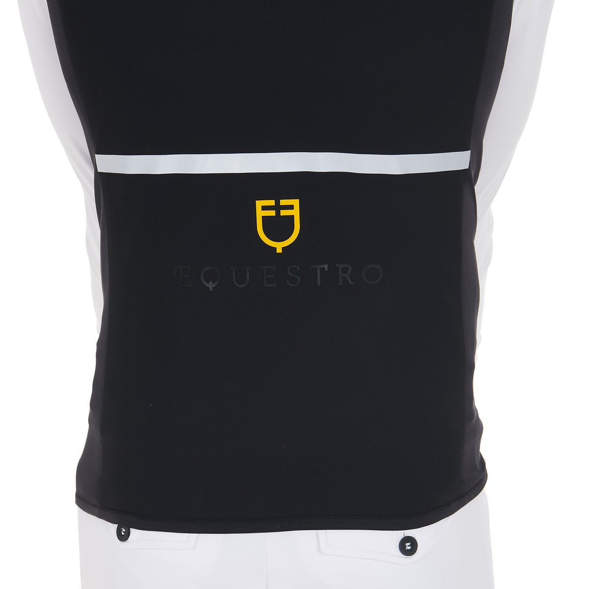 Equestro Men's slim fit vest in technical fabric