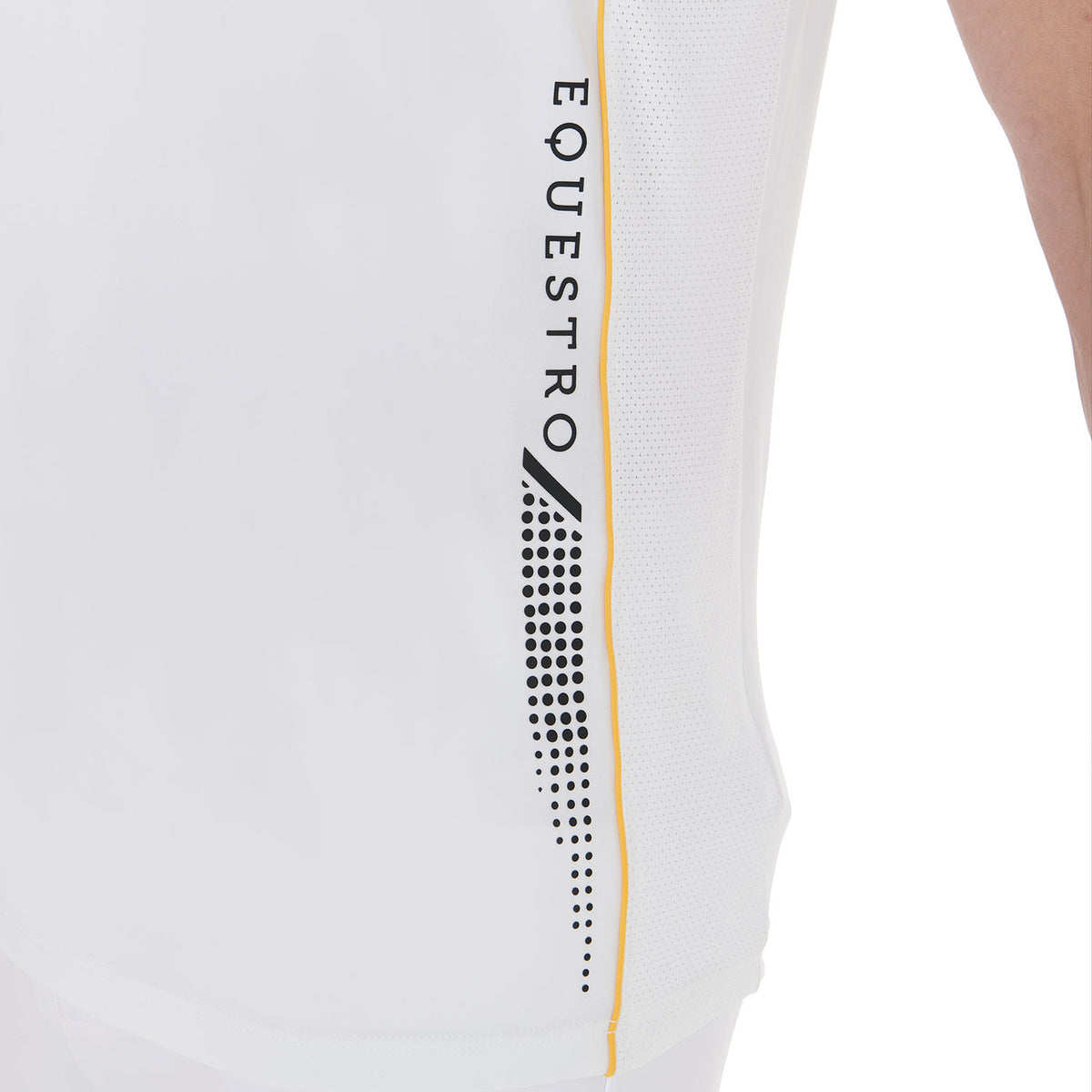 Equestro Men's slim fit polo shirt in technical fabric with piping