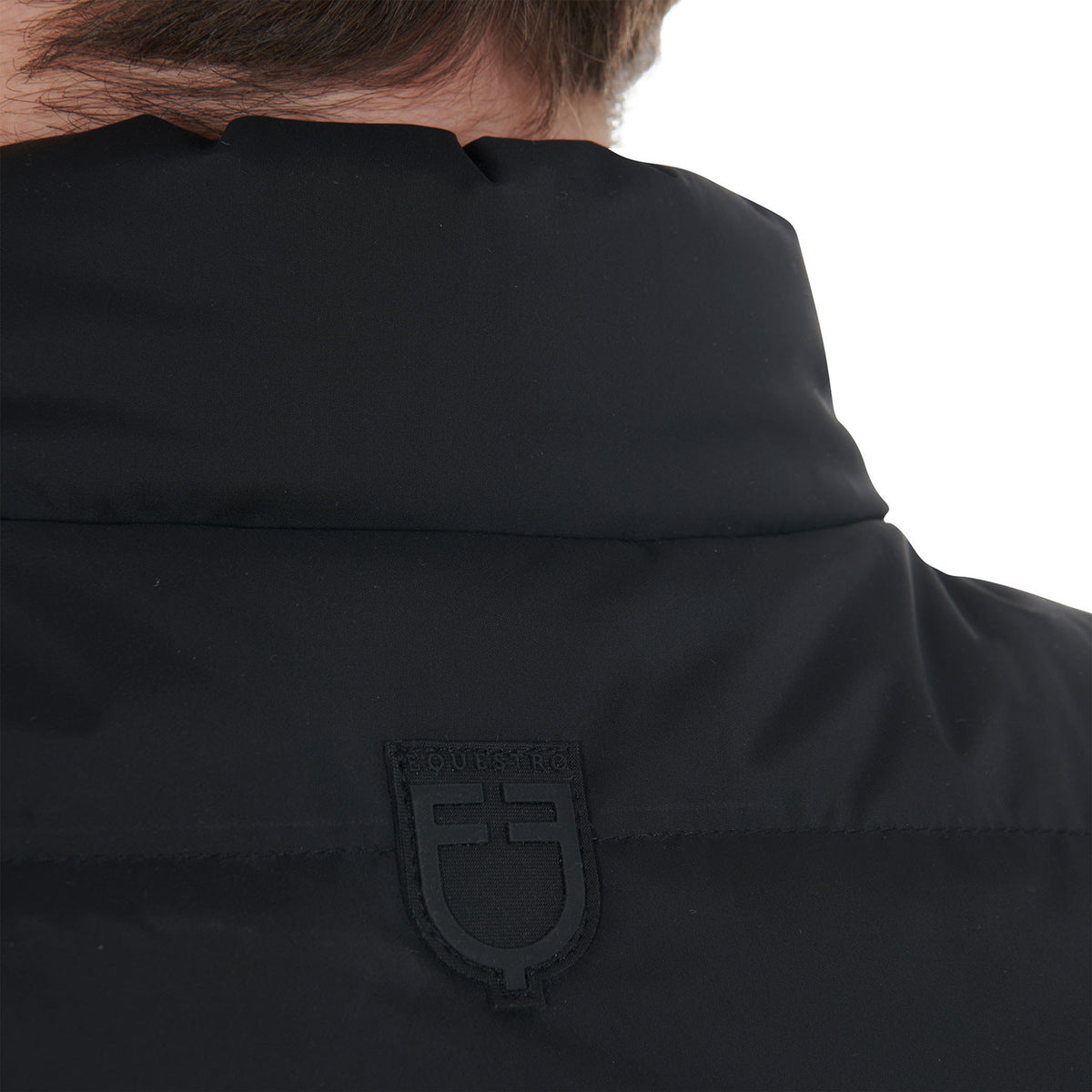Equestro Men's stretch fabric vest silicone patch