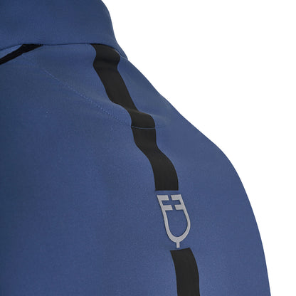 Equestro Men's slim fit long sleeve training polo shirt