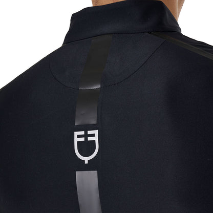 Equestro Men's slim fit long sleeve training polo shirt