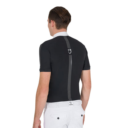Equestro Men's slim fit short sleeve competition polo shirt