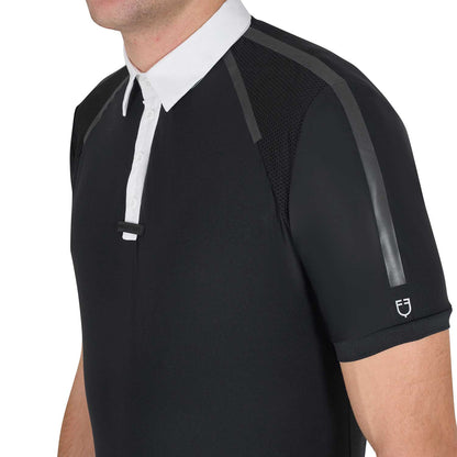 Equestro Men's slim fit short sleeve competition polo shirt