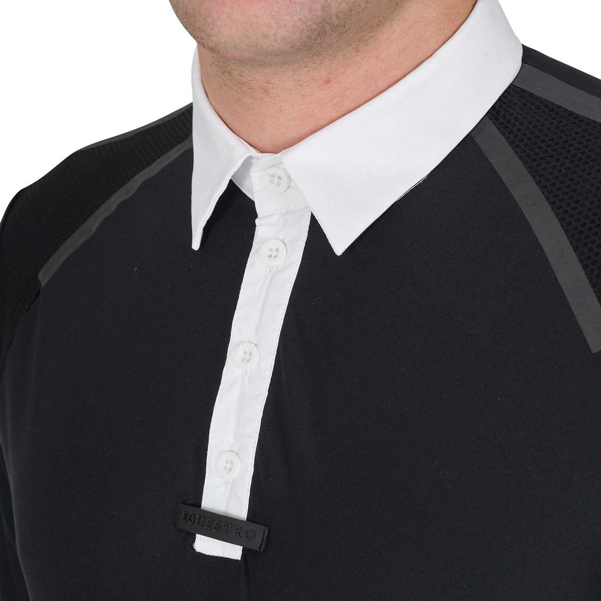 Equestro Men's slim fit short sleeve competition polo shirt