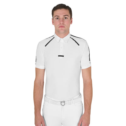 Equestro Men's slim fit short sleeve competition polo shirt