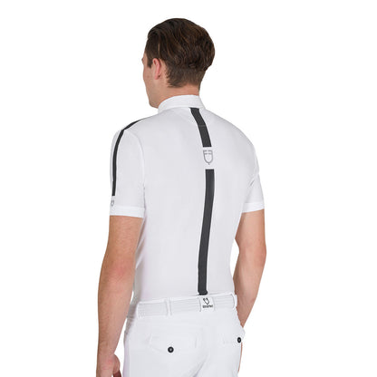 Equestro Men's slim fit short sleeve competition polo shirt
