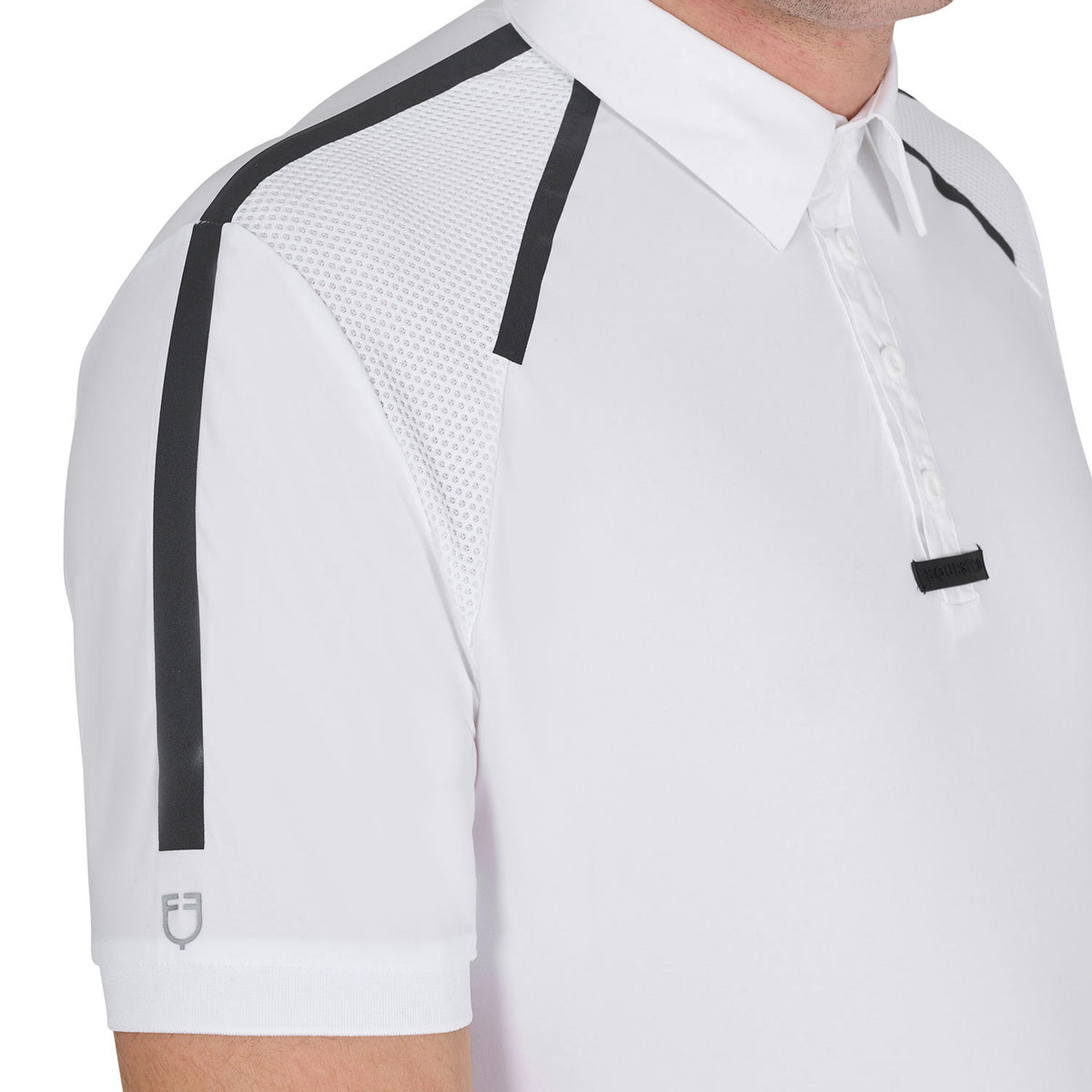 Equestro Men's slim fit short sleeve competition polo shirt