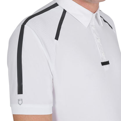 Equestro Men's slim fit short sleeve competition polo shirt