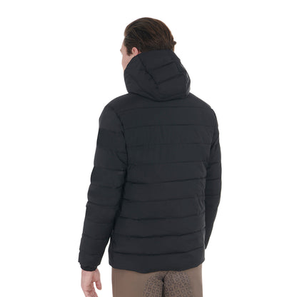 Equestro Men's stretch fabric down jacket silicone patch