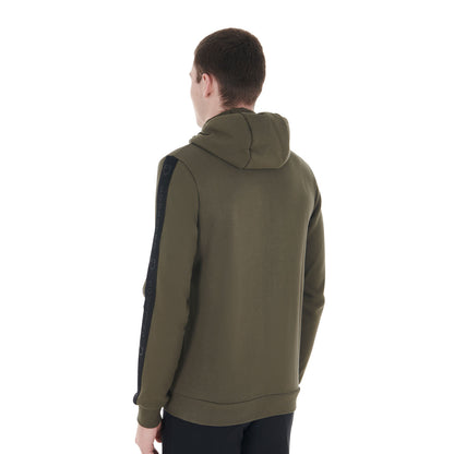 Equestro Men's hooded sweatshirt fleece inside