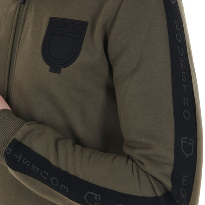 Equestro Men's hooded sweatshirt fleece inside