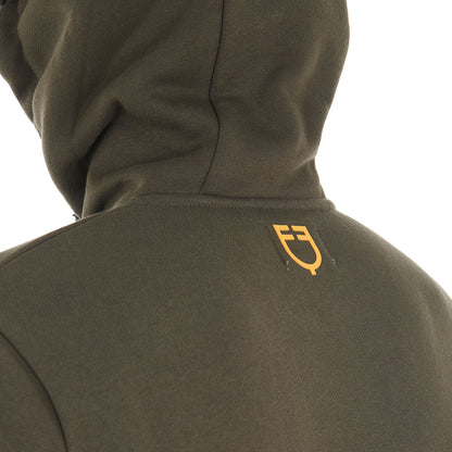 Equestro Men's hooded sweatshirt fleece inside