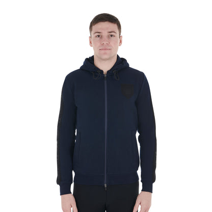 Equestro Men's hooded sweatshirt fleece inside