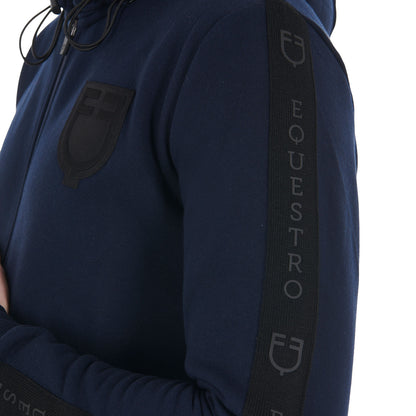 Equestro Men's hooded sweatshirt fleece inside