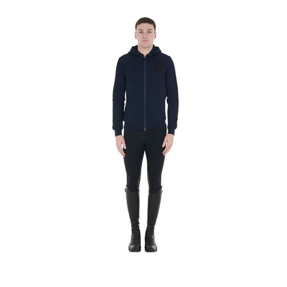 Equestro Men's hooded sweatshirt fleece inside