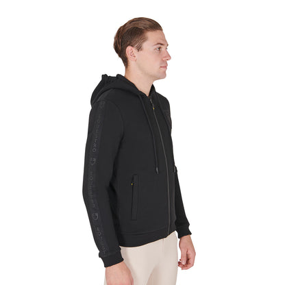 Equestro Men's hooded sweatshirt fleece inside