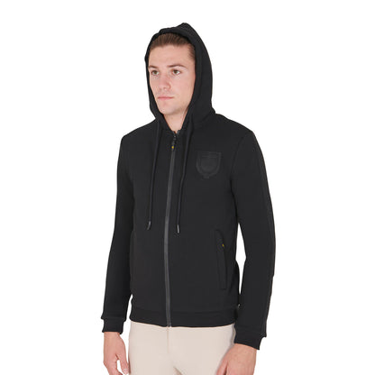 Equestro Men's hooded sweatshirt fleece inside