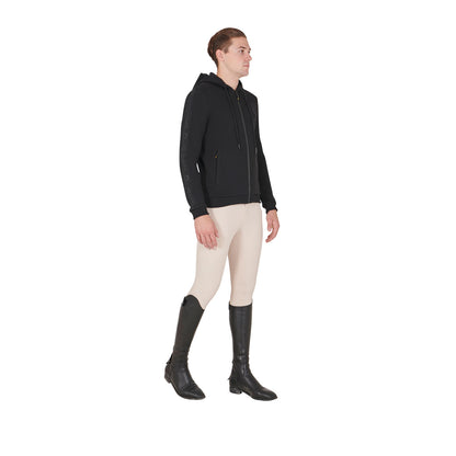 Equestro Men's hooded sweatshirt fleece inside