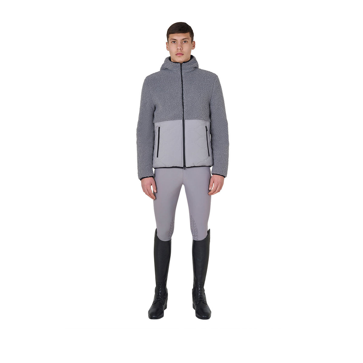Equestro Men's waterproof jacket with Teddy inserts