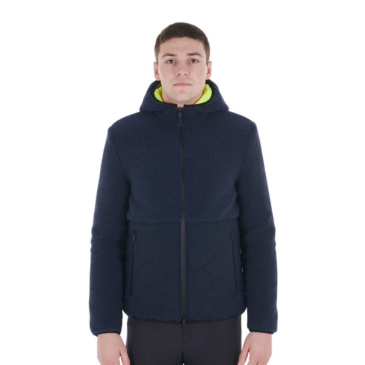 Equestro Men's waterproof jacket with Teddy inserts