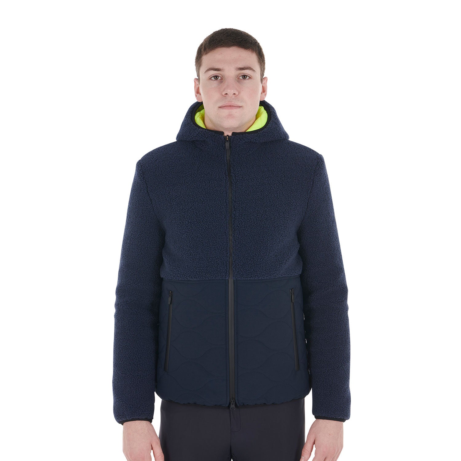 Equestro Men's waterproof jacket with Teddy inserts