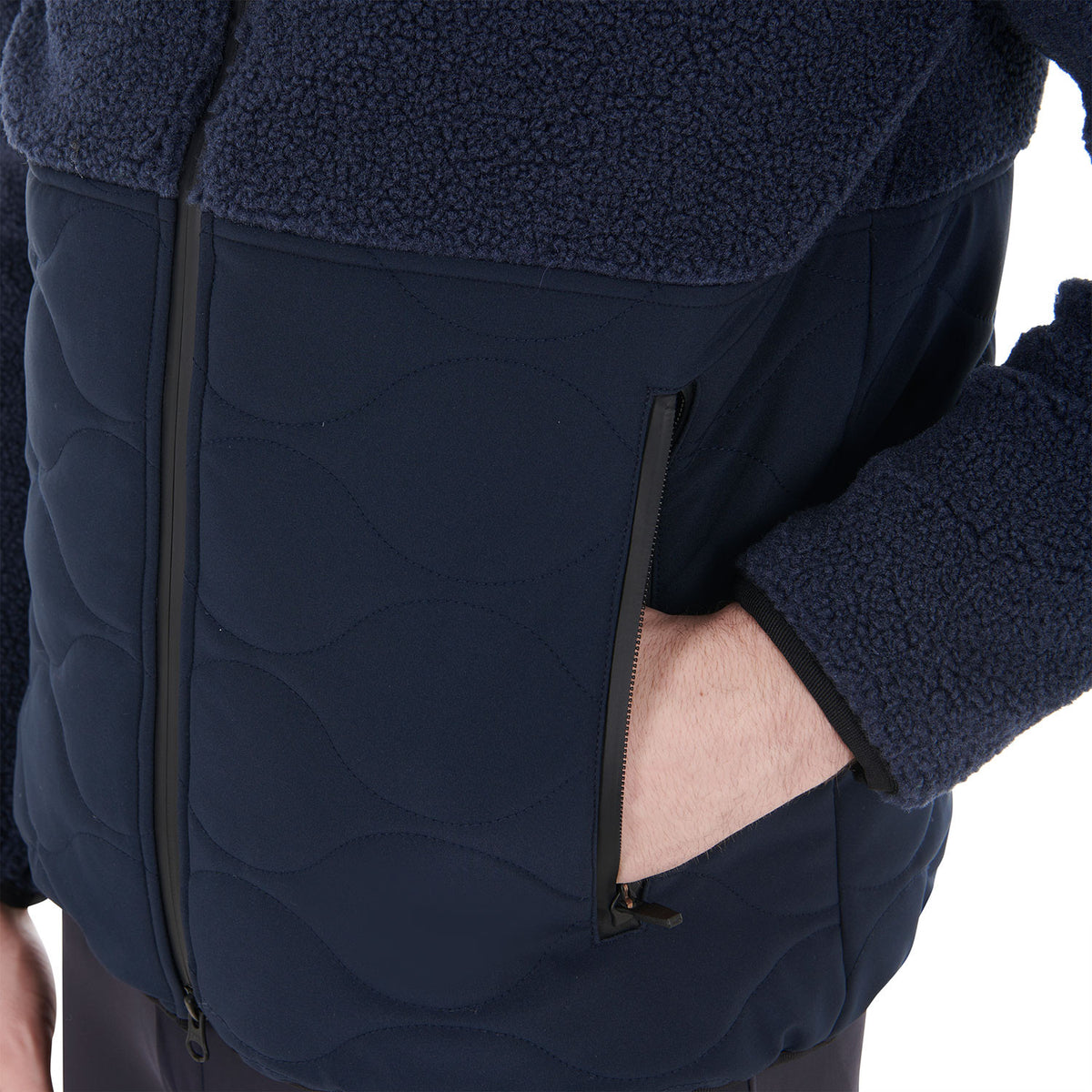 Equestro Men's waterproof jacket with Teddy inserts