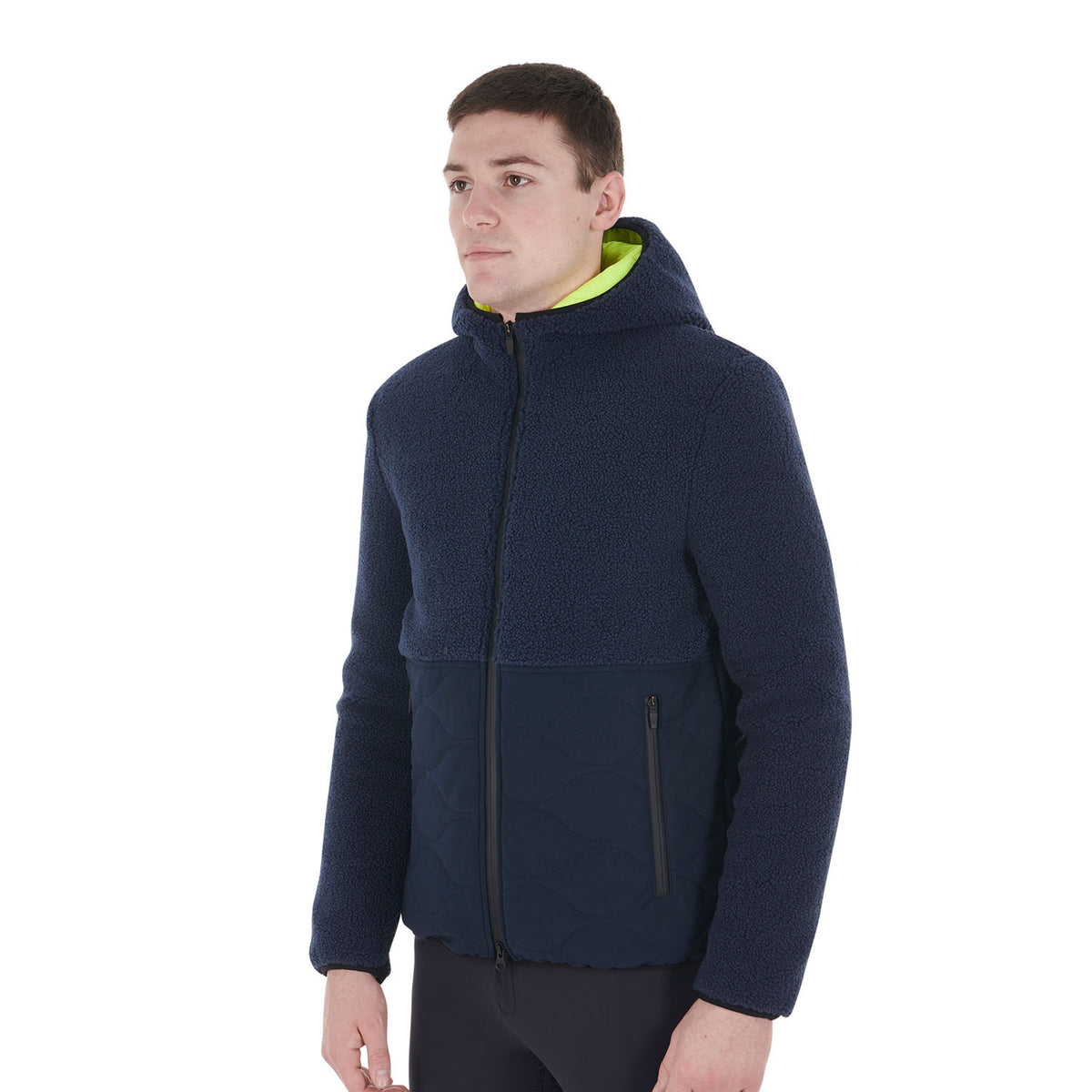 Equestro Men's waterproof jacket with Teddy inserts