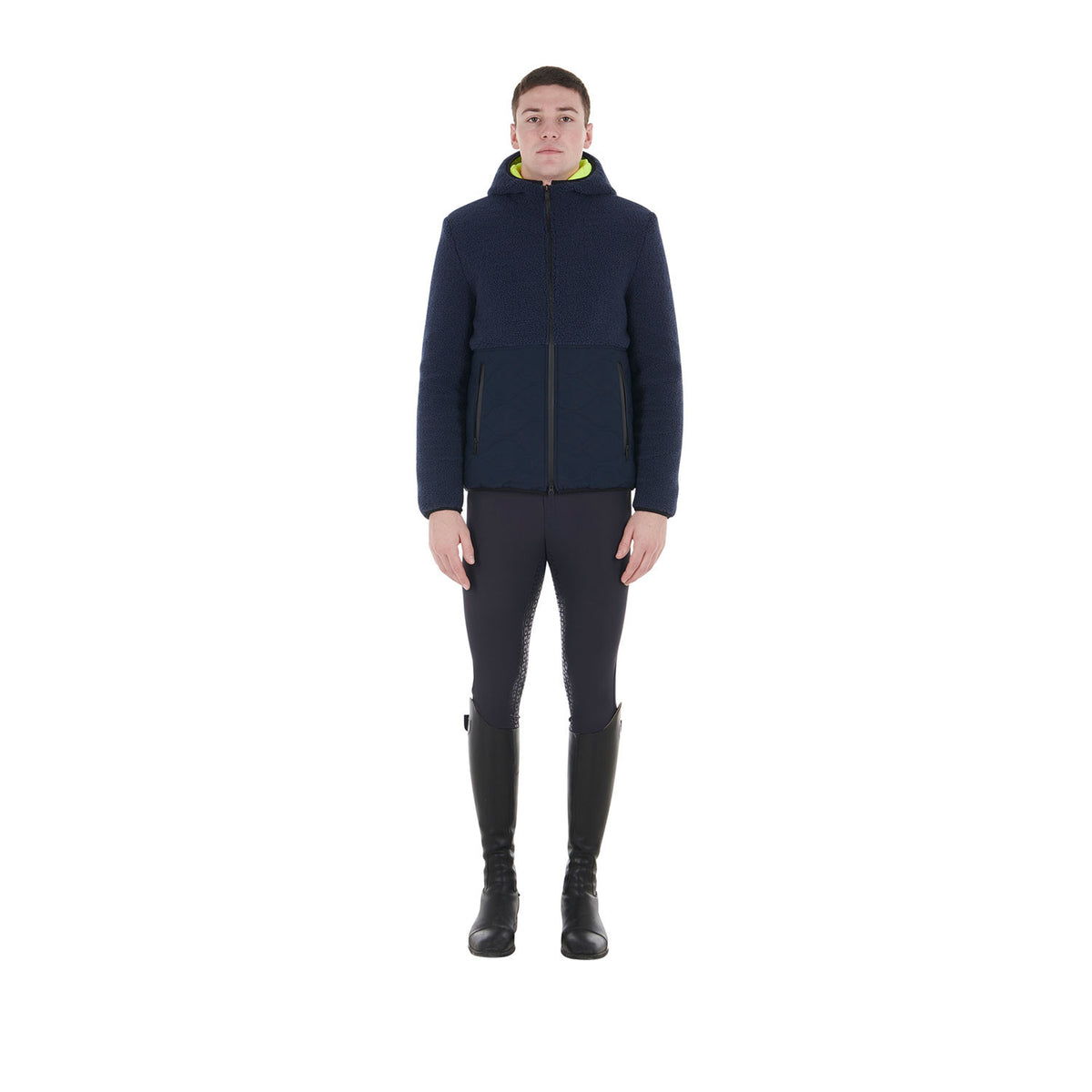 Equestro Men's waterproof jacket with Teddy inserts