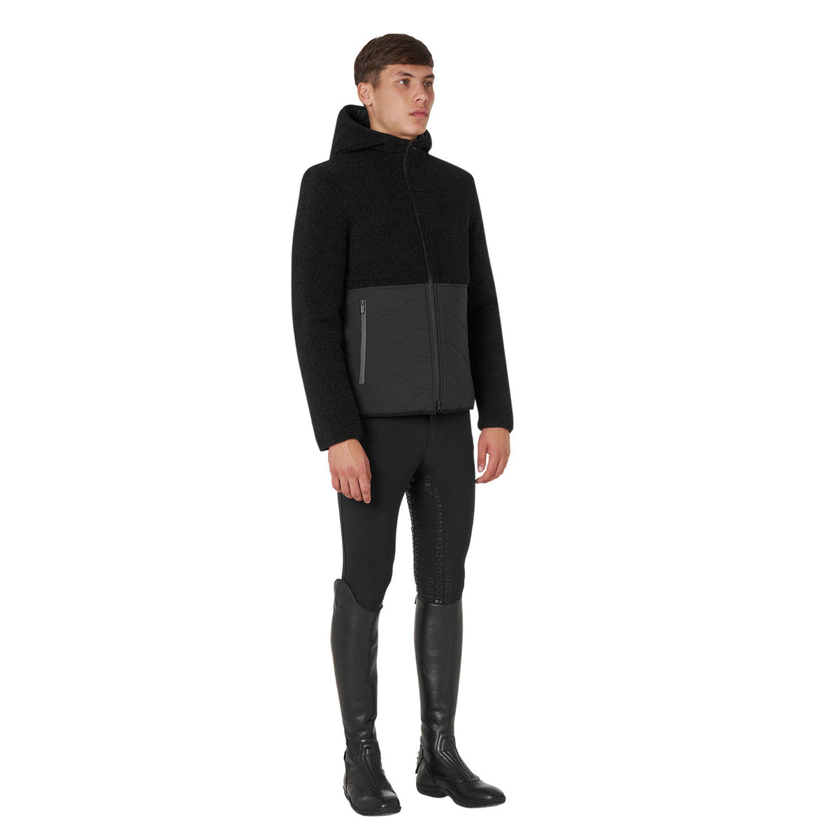 Equestro Men's waterproof jacket with Teddy inserts