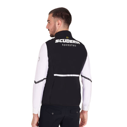 Equestro Men's slim fit sleeveless jacket in technical fabric