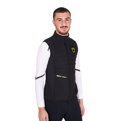 Equestro Men's slim fit sleeveless jacket in technical fabric