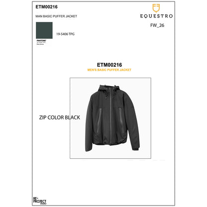 Equestro Men's waterproof and windproof jacket in nylon