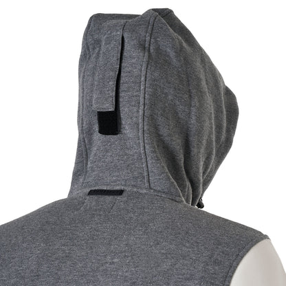 Equestro Men's institutional two-tone hoodie with front zip