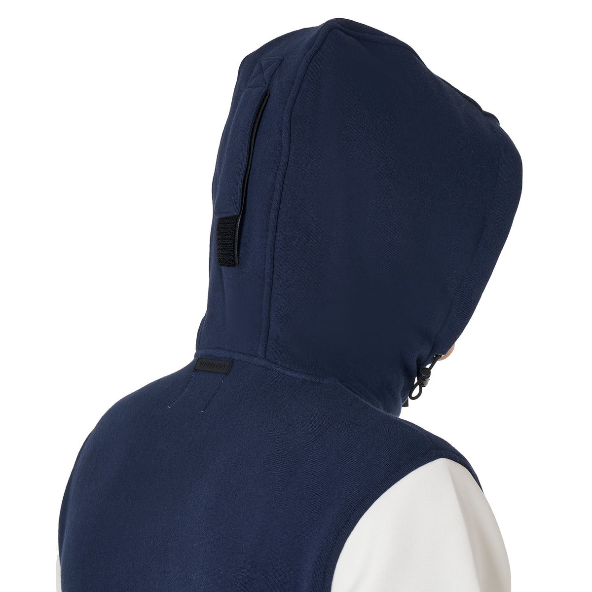 Equestro Men's institutional two-tone hoodie with front zip