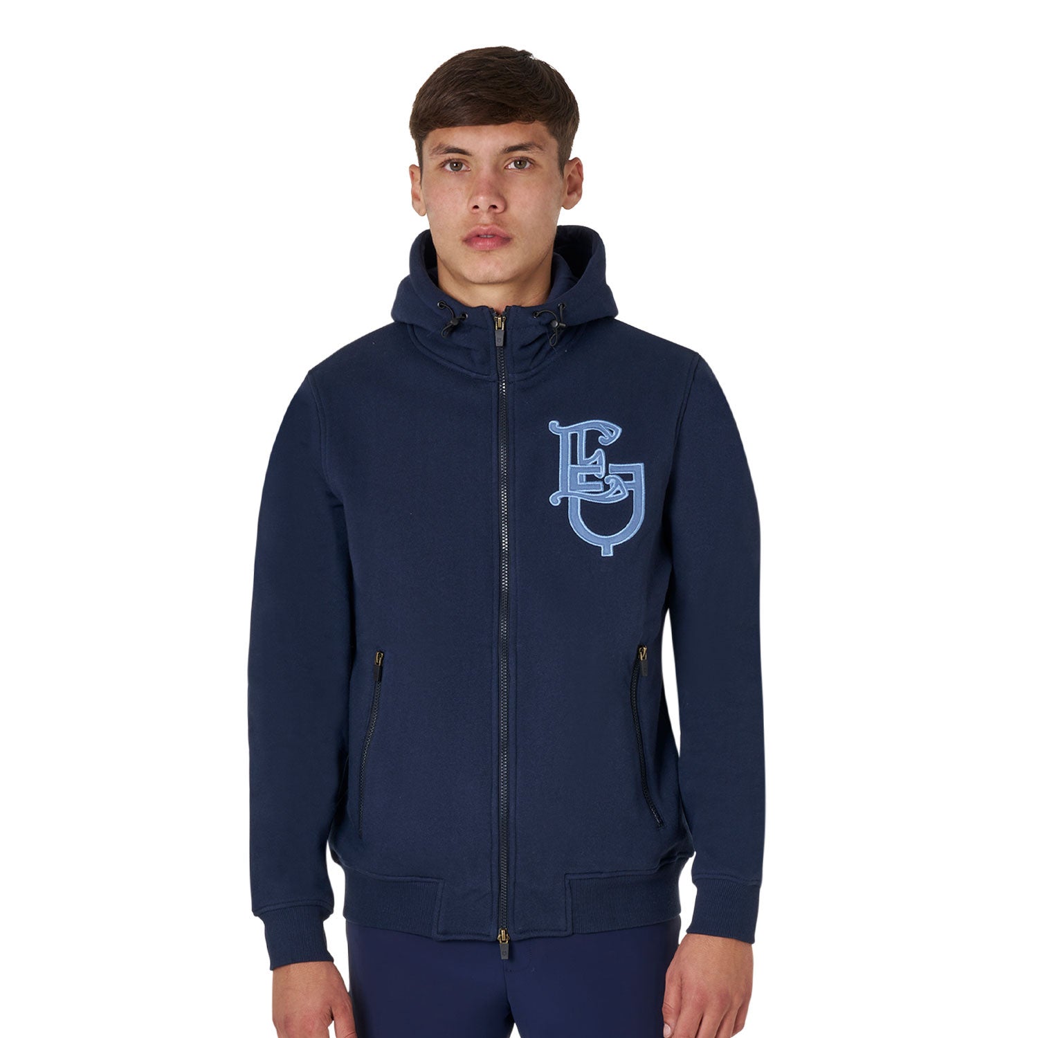 Equestro Men's EQ hoodie with front zip