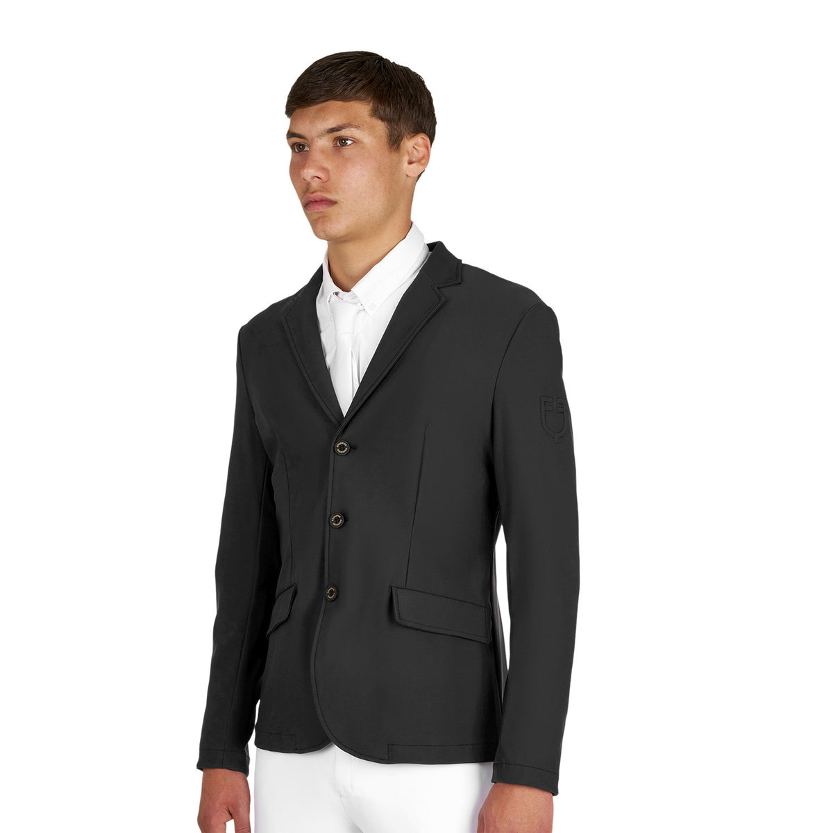 Equestro Men's Girasol competition jacket with embossed logo